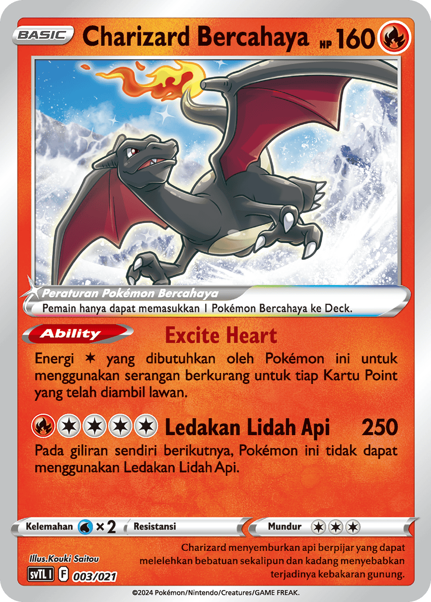 Charizard Bercahaya 003/021