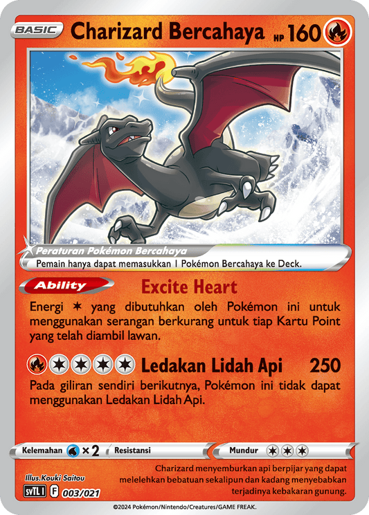 Charizard Bercahaya 003/021